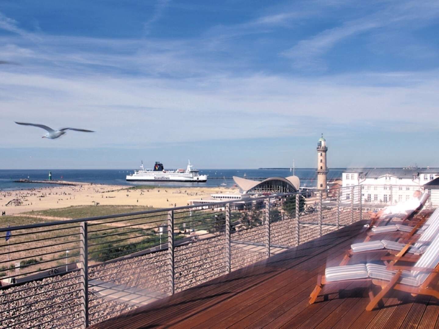 Kurzurlaub in Warnemünde, direkt am Strand