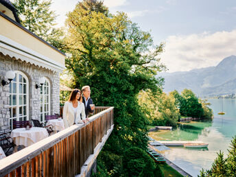 Königliches Flair & Seepanorama im englischen Herrenhaus direkt am Wolfgangsee | 5 Nächte